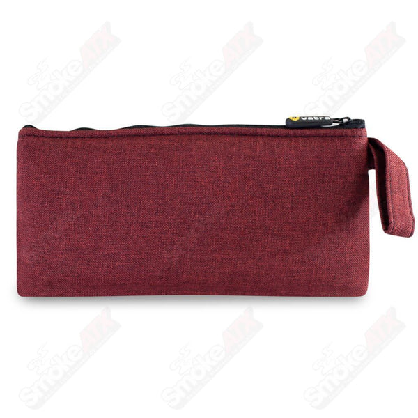 Vatra Bags Woven Burgundy V24 8” Zip Pouch - Smoke ATX