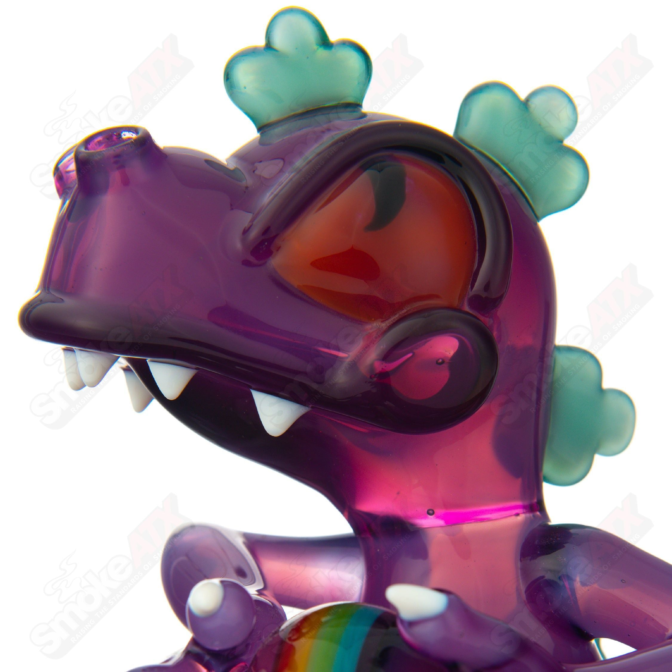 Purple Sitting Reptar Rig w/ Encalmo Egg J-Smart Glass - Smoke ATX