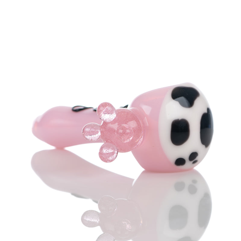 Pink Cow Print Spoon Pipe Adventures In Glass Blowing - Smoke ATX