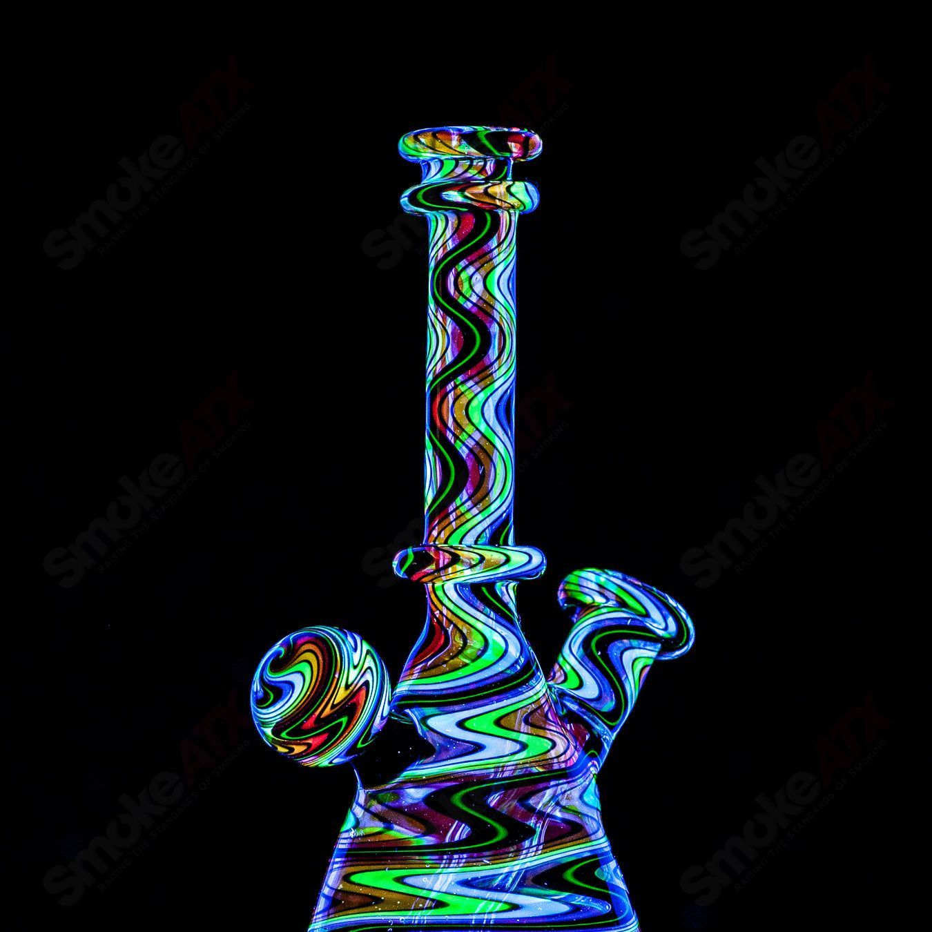 #1 10mm UV Secret Rainbow Mini Tube Dustorm Glass - Smoke ATX