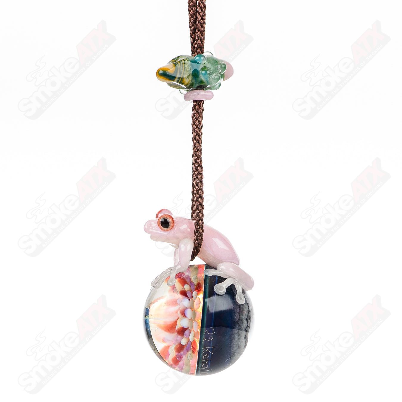 Flower 花 Pendant Kengtaro Glass - Smoke ATX
