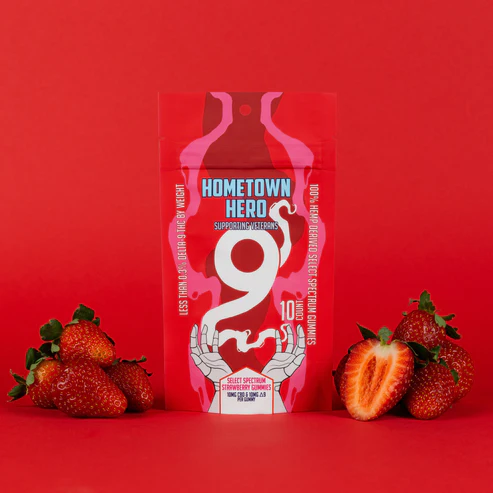 100mg Strawberry Select Spectrum D9 Gummies Hometown Hero - Smoke ATX
