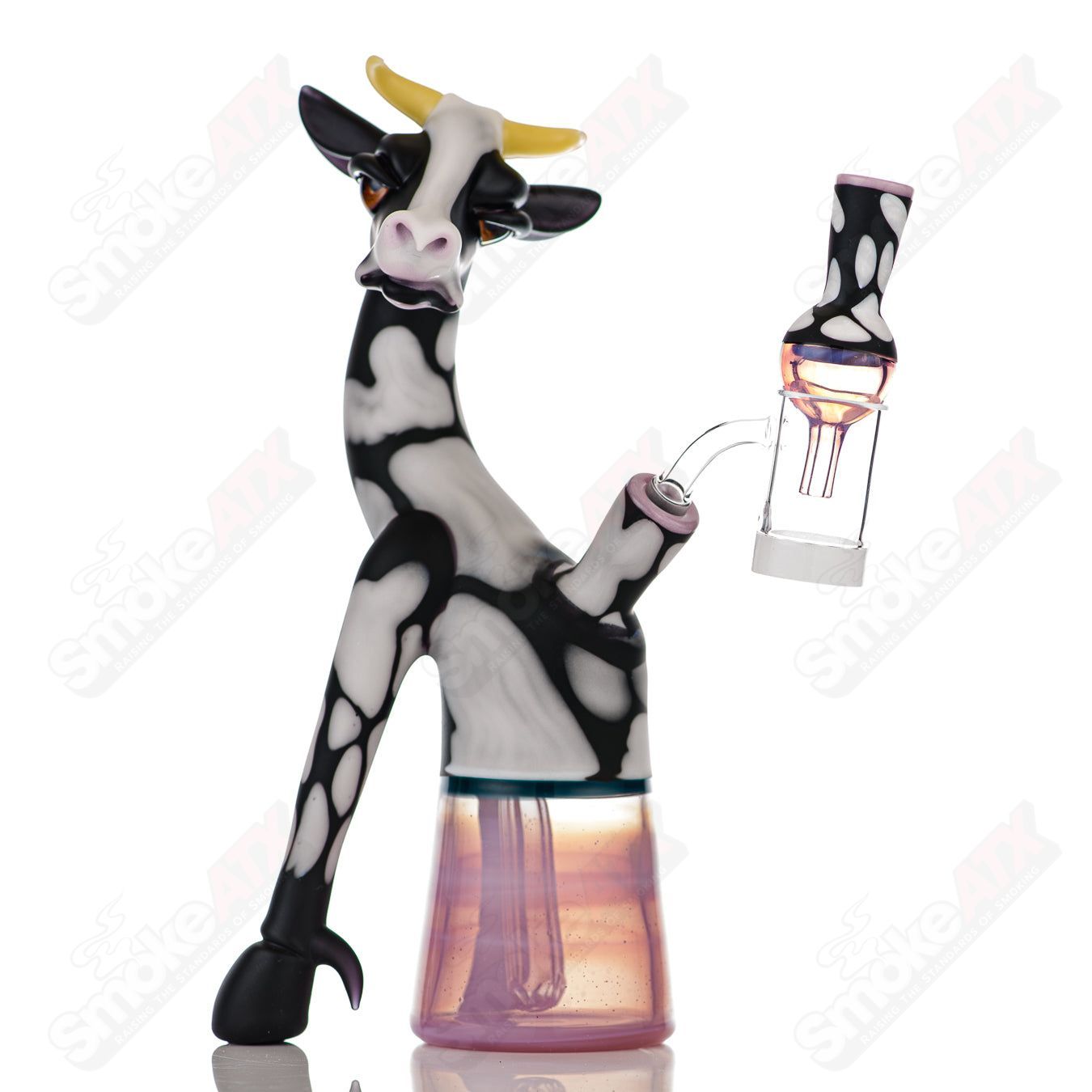 Sitting Cow Rig by Robertson Glass - Smoke ATX