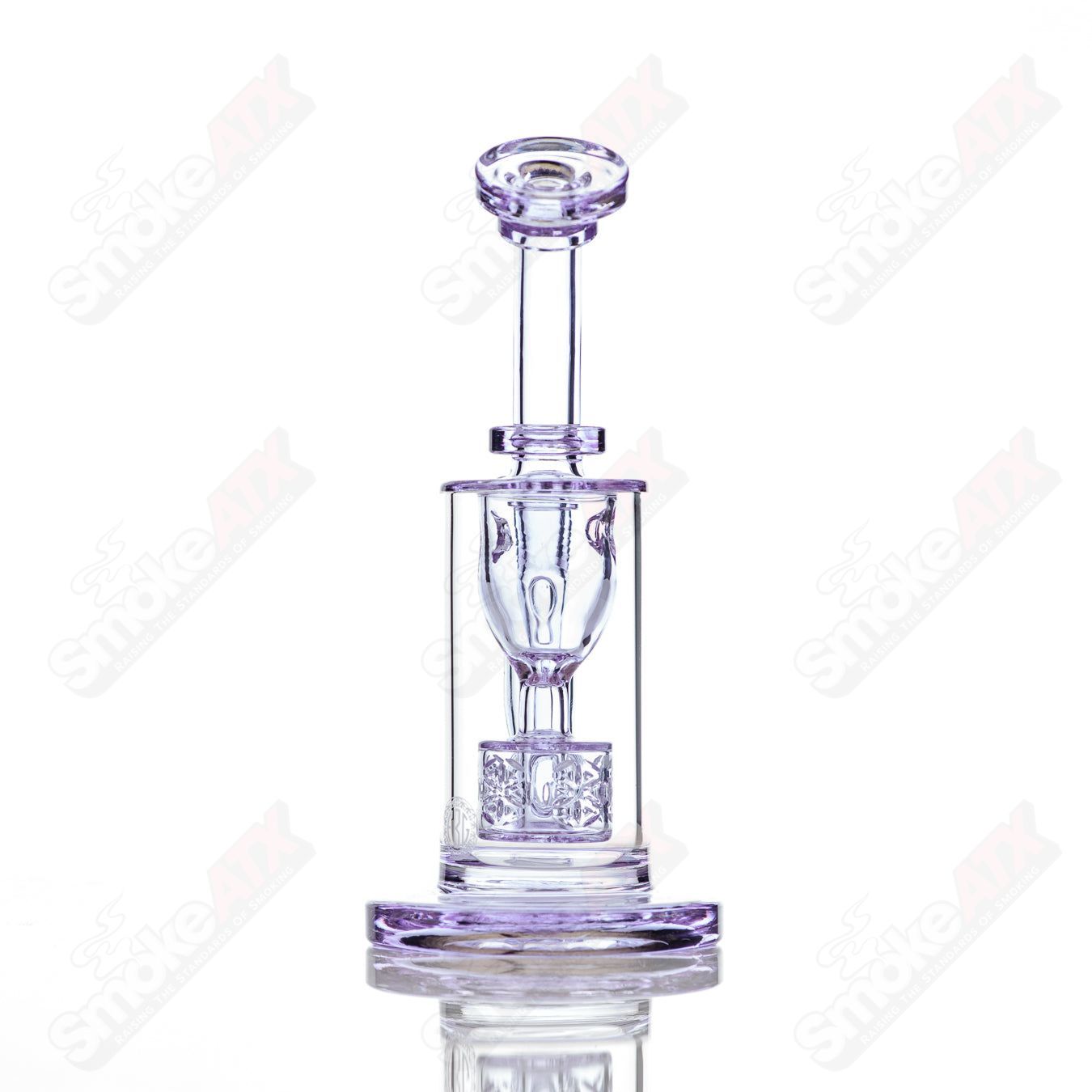 8in 14mm Taurus Incycler Fat Boy Glass Gemini - Smoke ATX