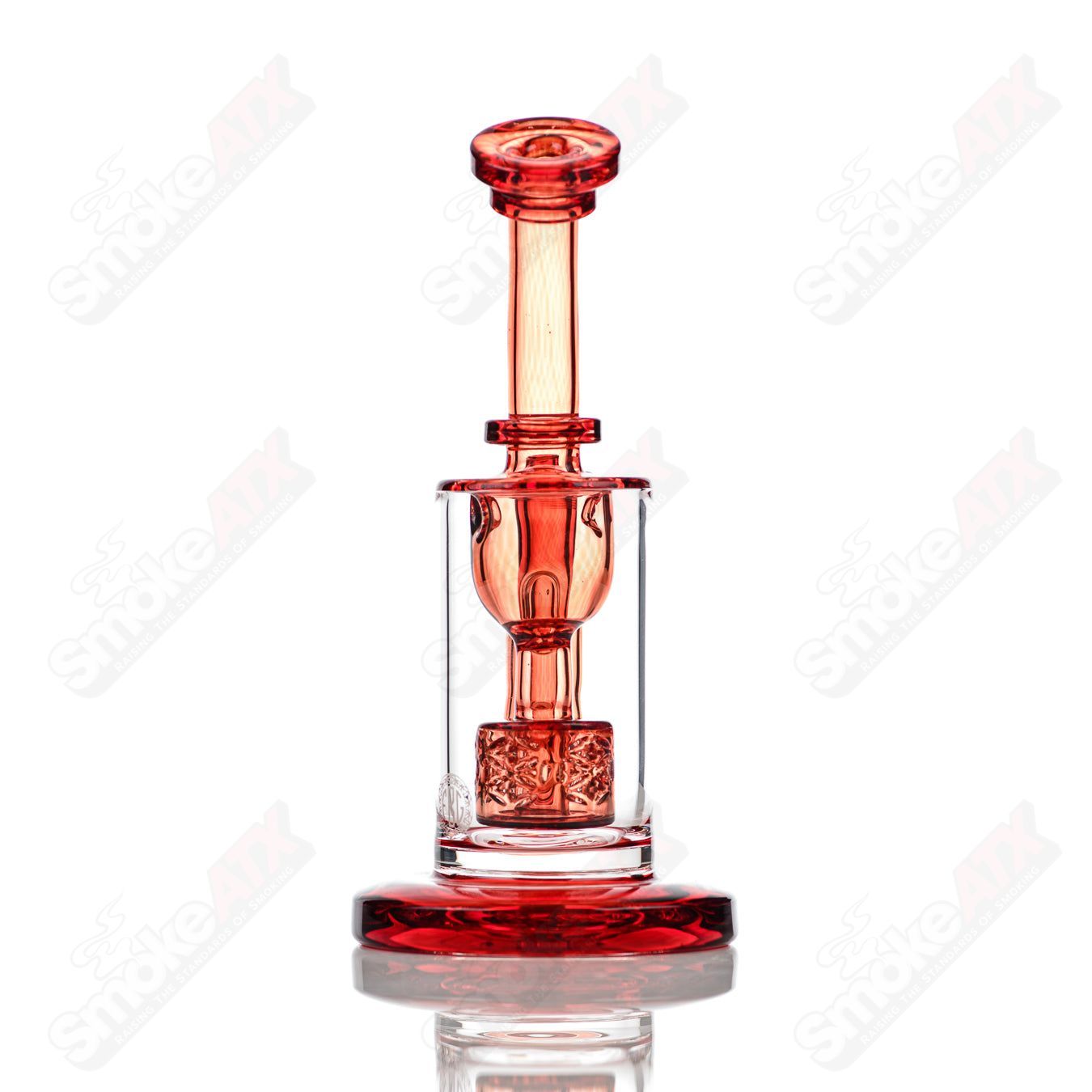 8in 14mm Taurus Incycler Fat Boy Glass Pomegranate - Smoke ATX