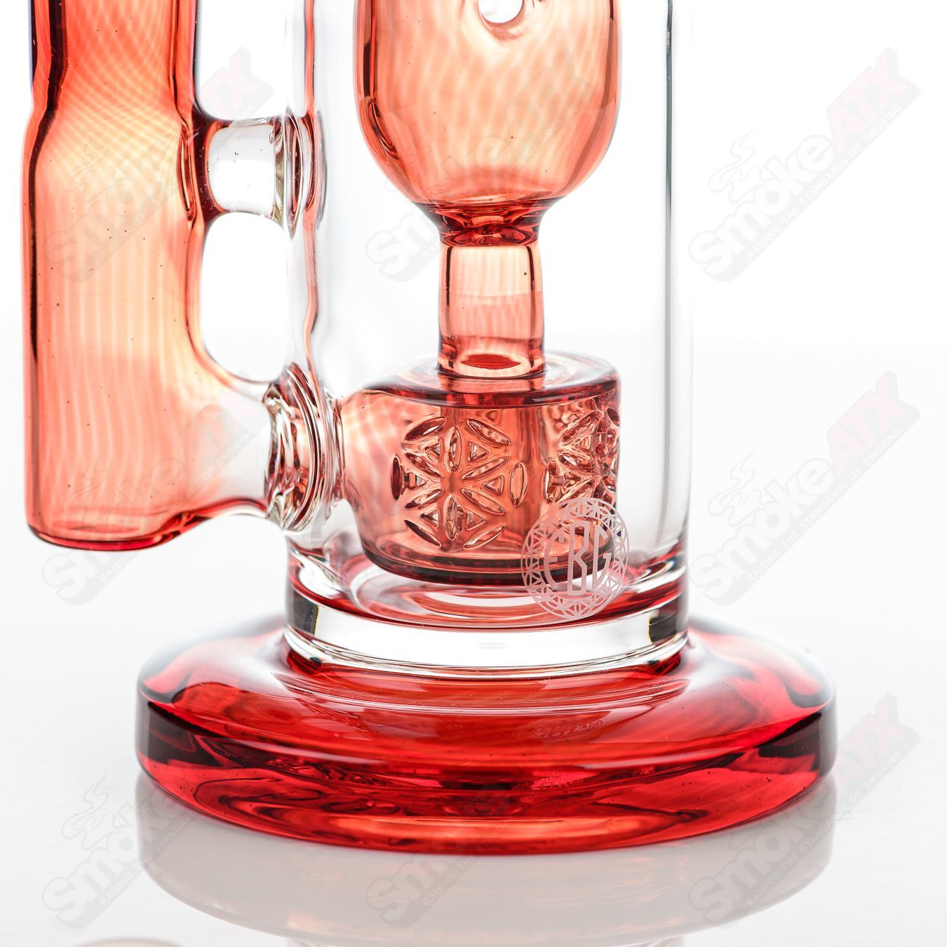 8in 14mm Taurus Incycler Fat Boy Glass Pomegranate - Smoke ATX