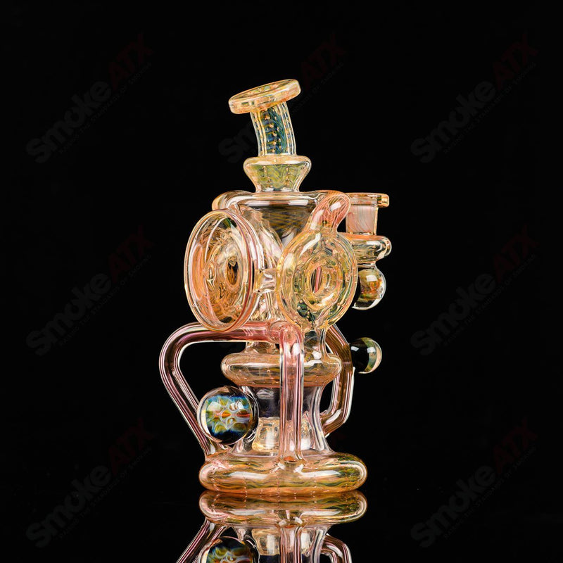 Double Doughnut Fumed Recycler Kaliber Glass - Smoke ATX