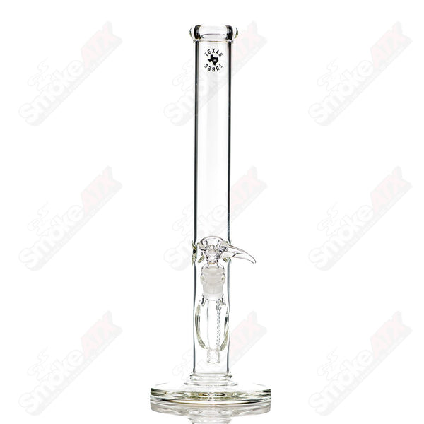 16in 14mm Clear Straight Tube Texas Tubes - Smoke ATX