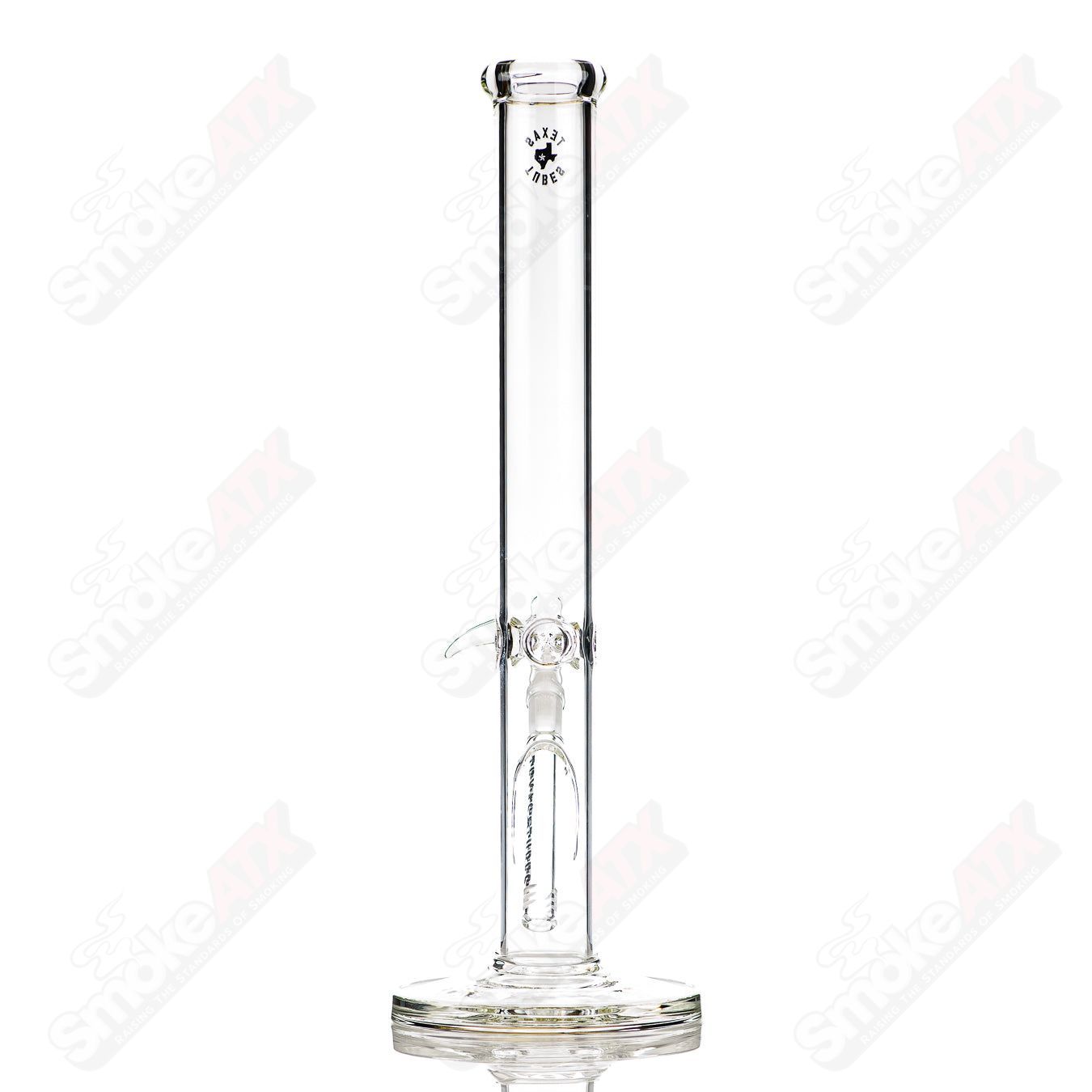 16in 14mm Clear Straight Tube Texas Tubes - Smoke ATX