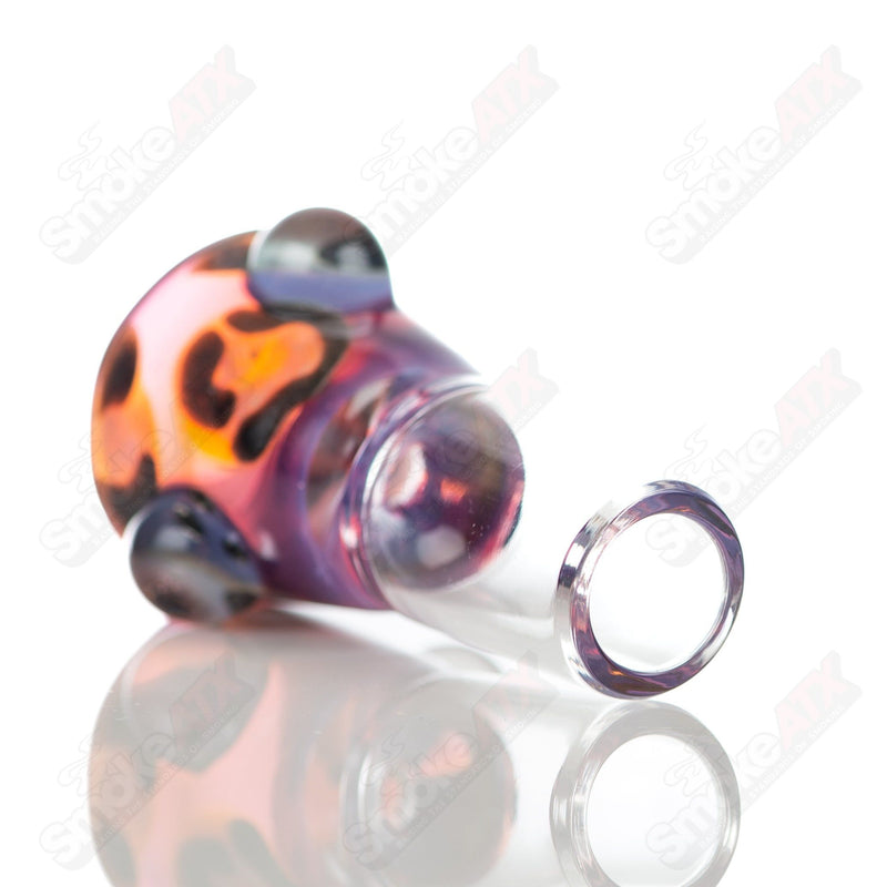 #5 18mm Leopard Print Martini Bowl w Dots Adventures In Glass Blowing