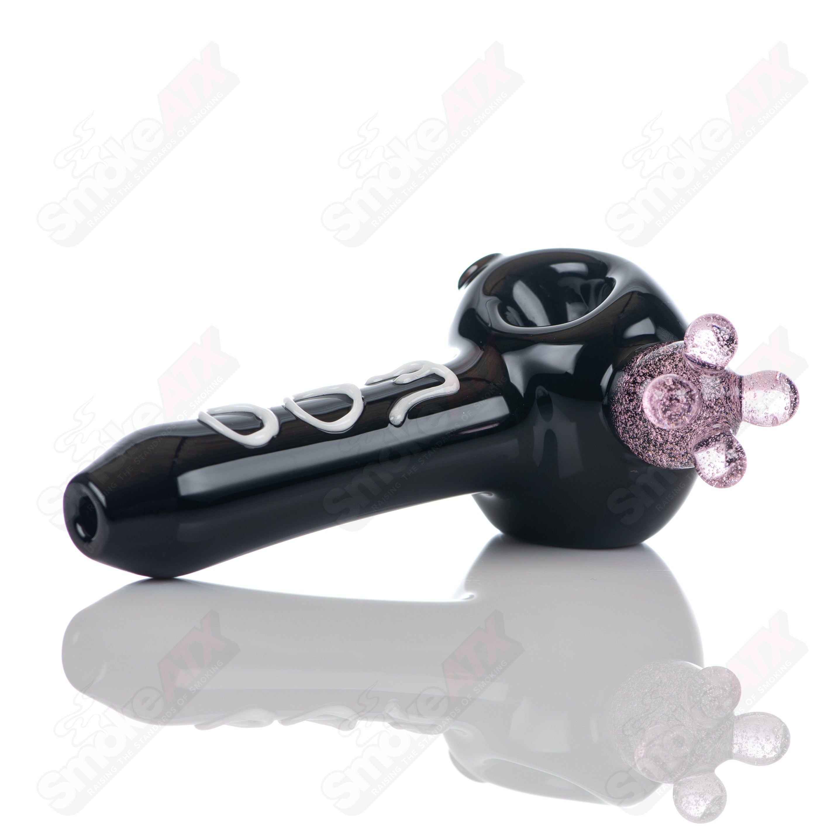 Black Cow Print Spoon Pipe Adventures In Glass Blowing - Smoke ATX
