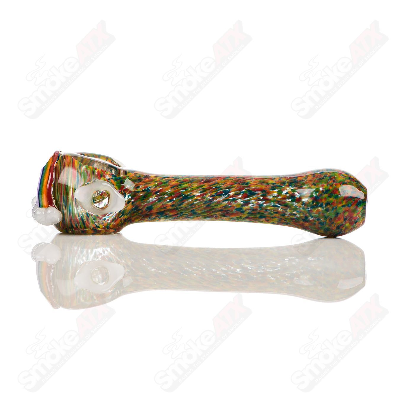 Rainbow Frit Spoon Four Winds Flameworks - Smoke ATX