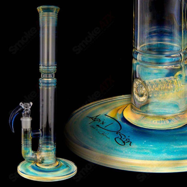 Cobalt Blue Silver Fumed 45x5 Stemline Heavywall Tube Apix Designs - Smoke ATX