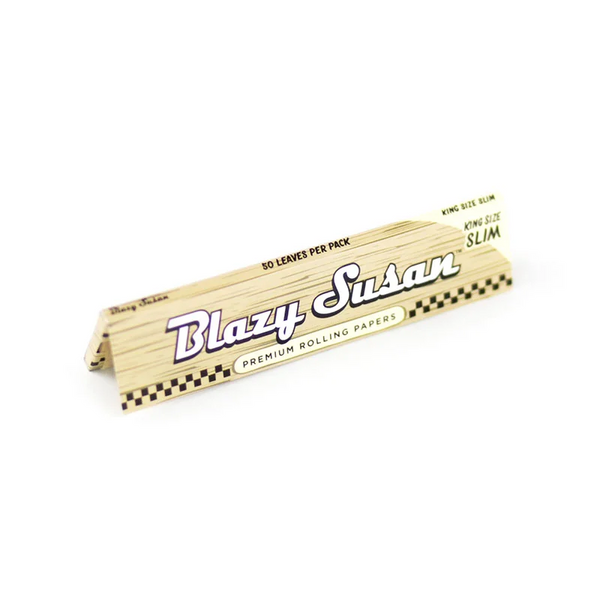 King Size Slim Unbleached Rolling Papers Blazy Susan - Smoke ATX