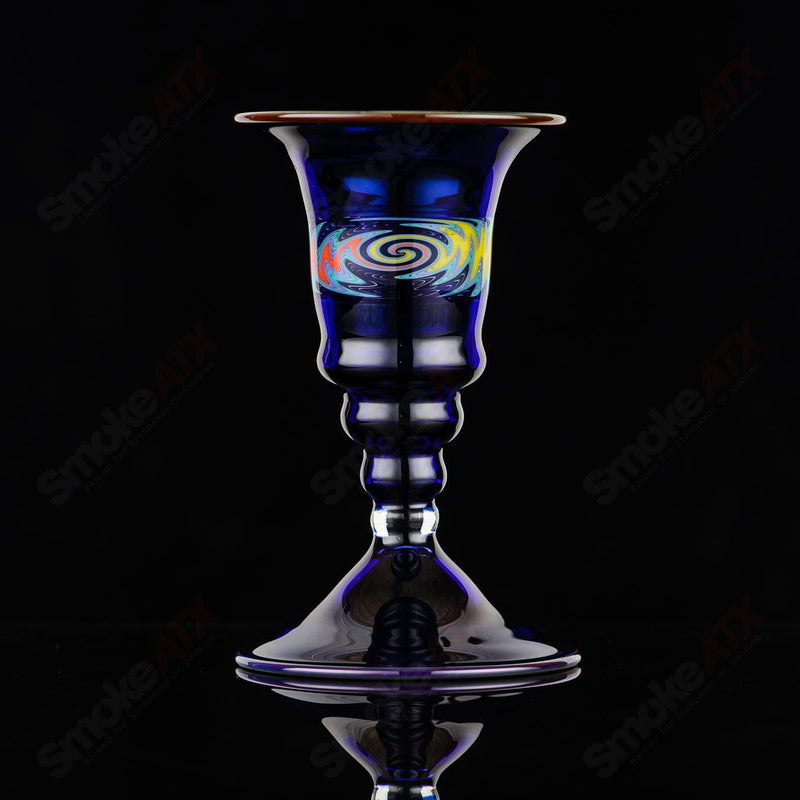 Cobalt Wig Wag Footed Sherry Glass Eusheen (2005) - Smoke ATX