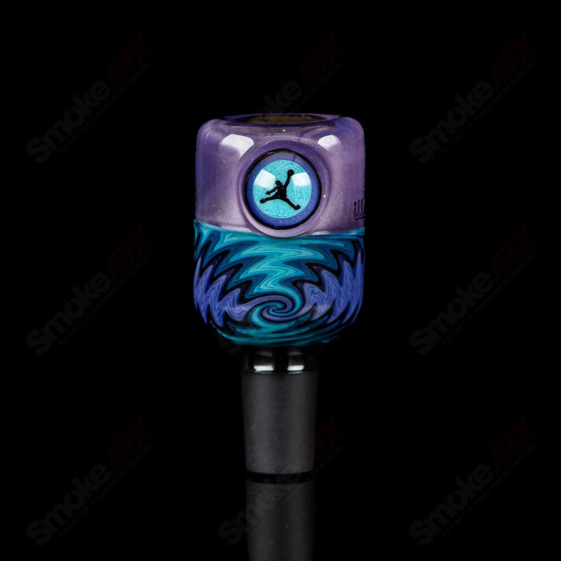 Illadelph Purple And Aqua Jordan Beaker - Smoke ATX