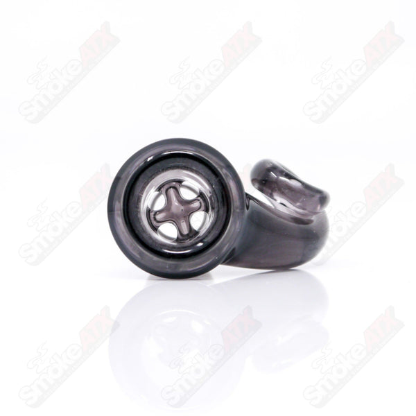 Black Ice UV Black T Glass 18mm Fully Worked Slide #2 - Smoke ATX