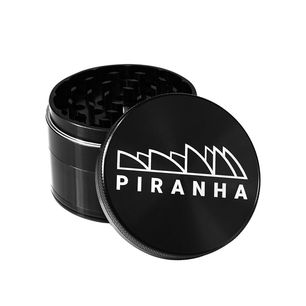 PIRANHA, ALUMINUM 3 PIECE GRINDER, 2.5IN 63MM, BLACK - Smoke ATX