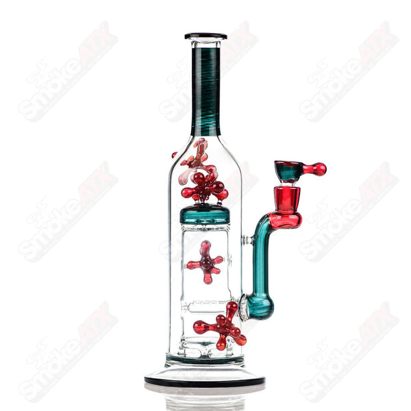 Spore Accented Upline Rig Silver Fox Glass x Jmass (2014) - Smoke ATX