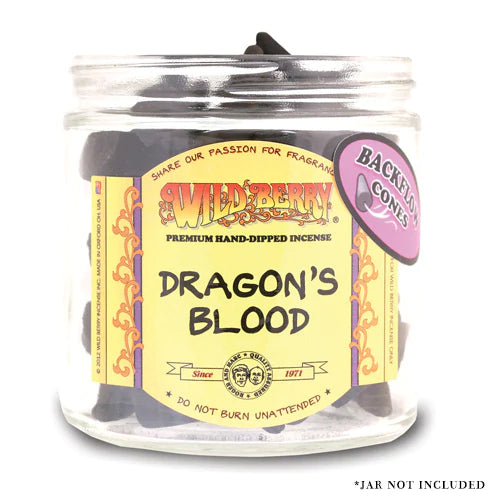 WILD BERRY - INCENSE BACKFLOW CONES (BAG OF 25) - DRAGON'S BLOOD - Smoke ATX
