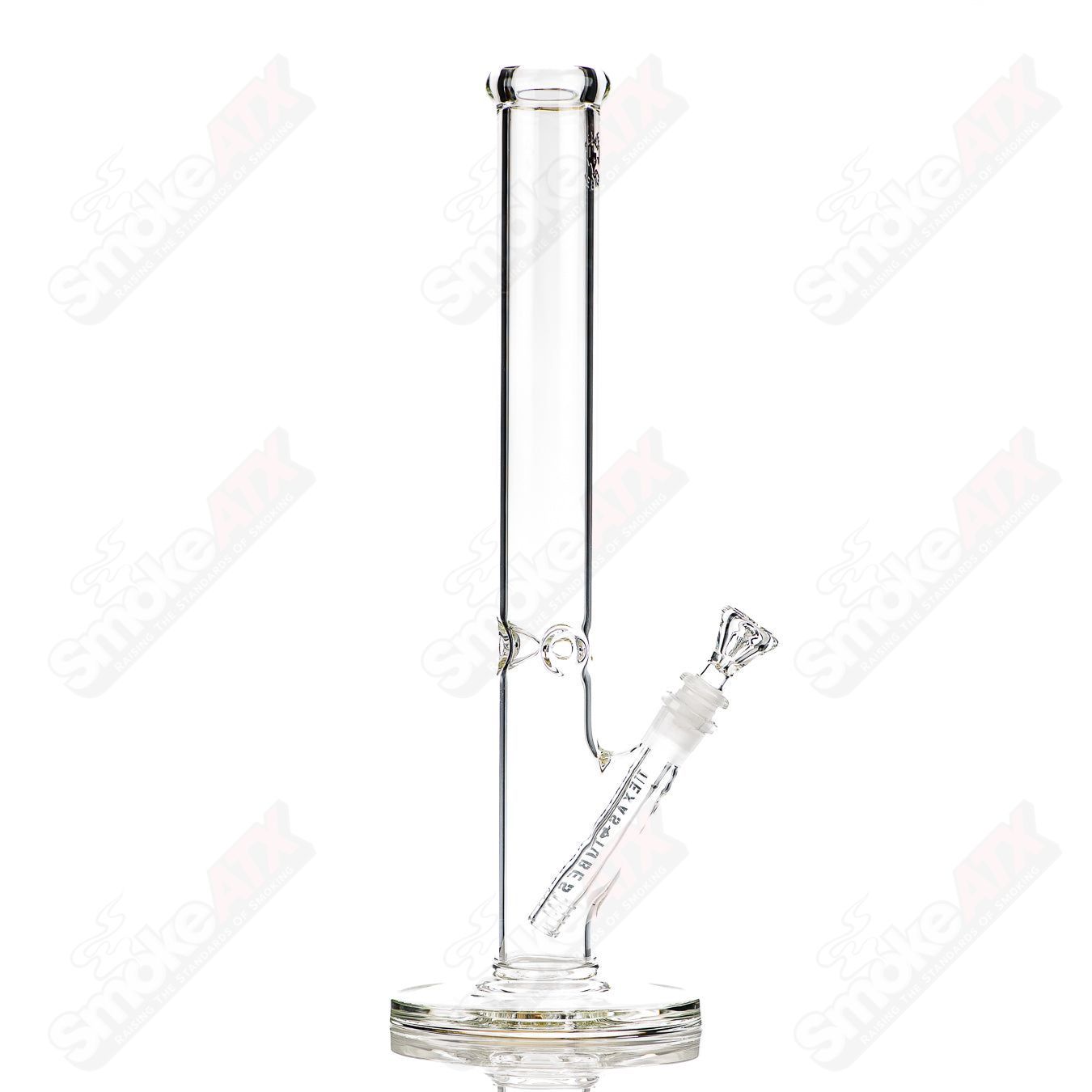 16in 14mm Clear Straight Tube Texas Tubes - Smoke ATX