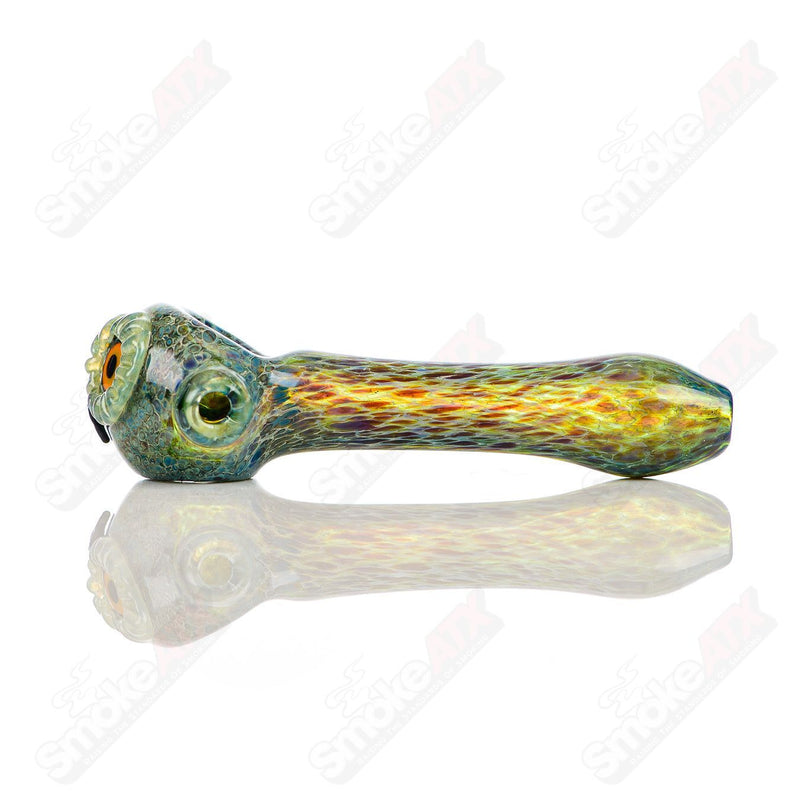 Blue Spotted Owl Spoon Four Winds Flameworks - Smoke ATX