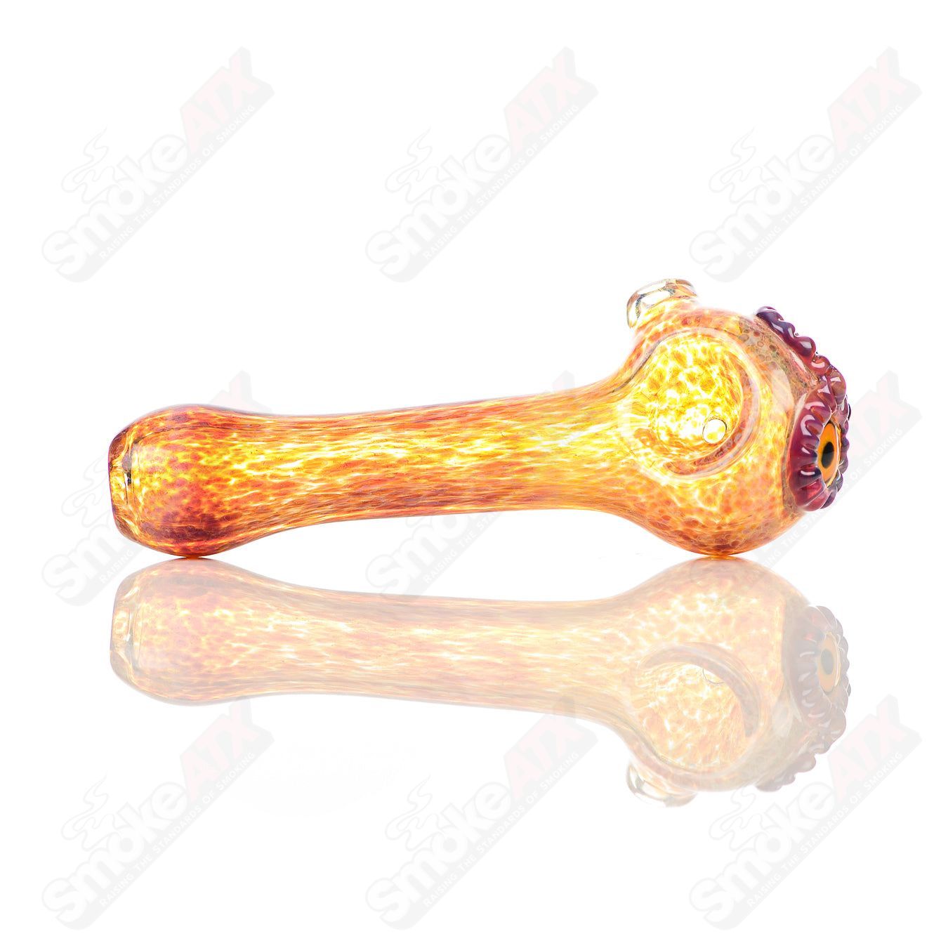 Fumed Spotted Owl Spoon Four Winds Flameworks - Smoke ATX