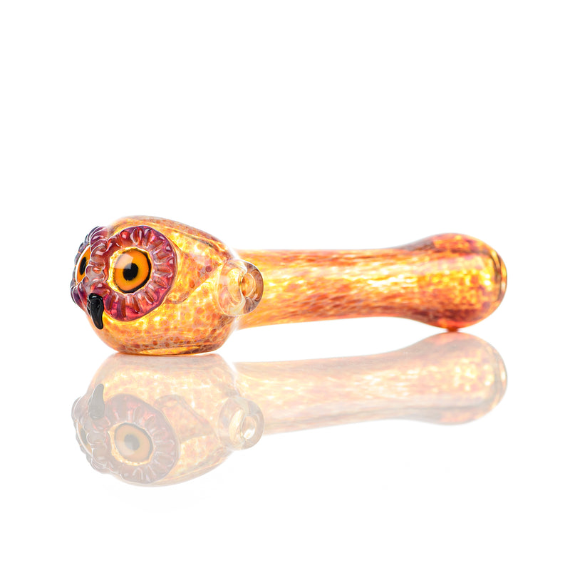 Fumed Spotted Owl Spoon Four Winds Flameworks - Smoke ATX