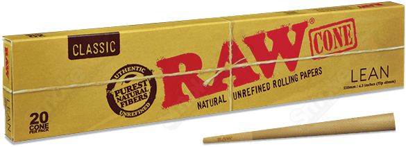 20pk RAW Classic Cones Lean - Smoke ATX