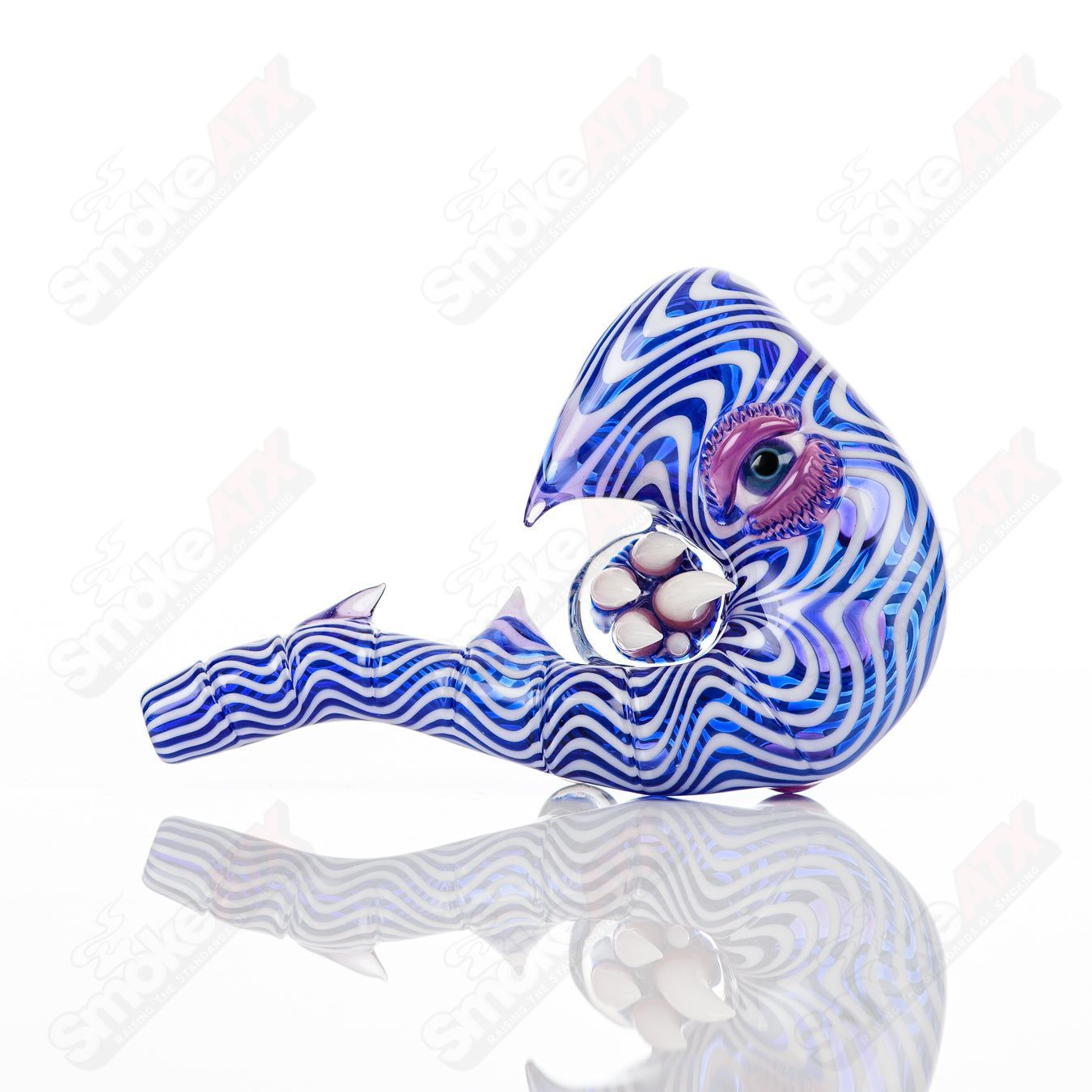 Sherlock (Cobalt Blue/Star White/Royal Jelly) Galactic Glass x SALT - Smoke ATX