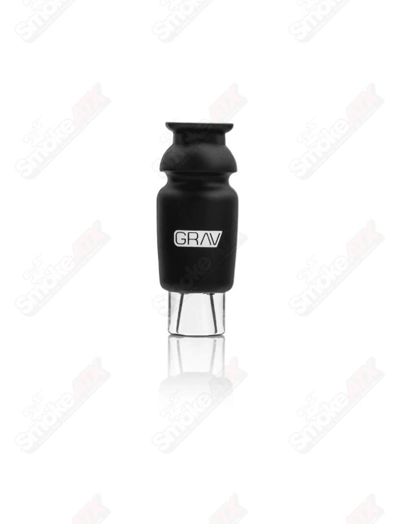 Black Silicone Capped Glass Crutch Grav - Smoke ATX