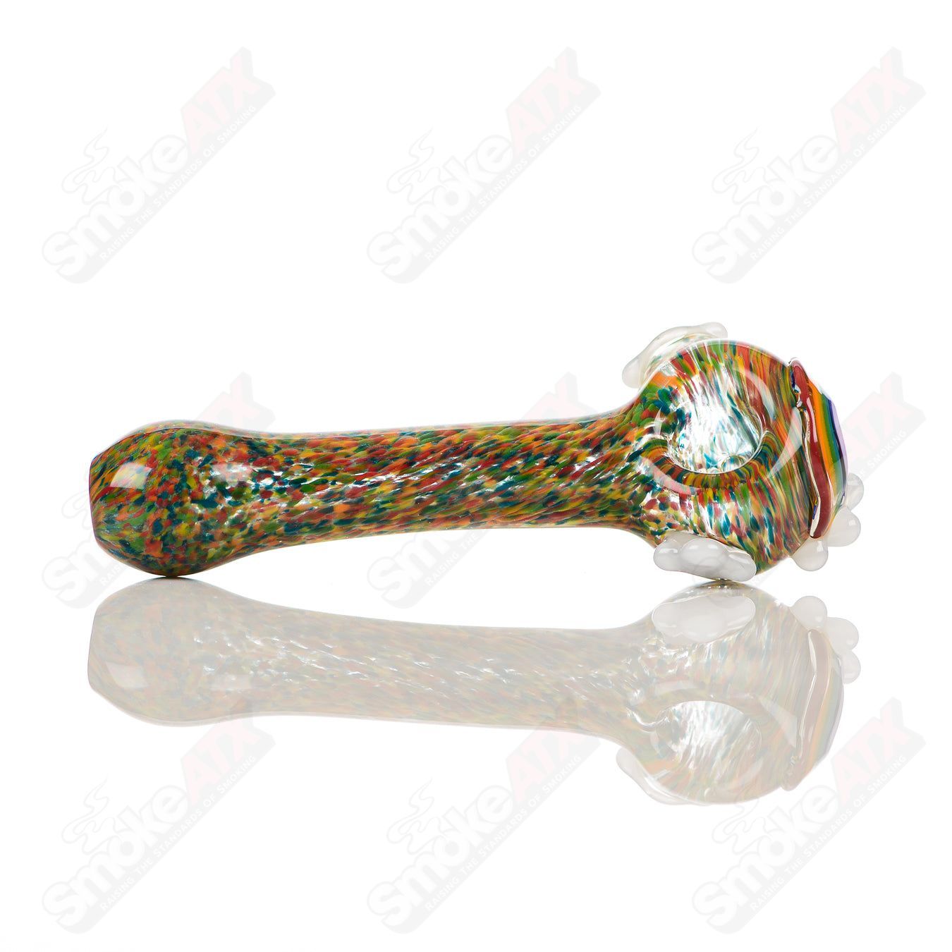 Rainbow Frit Spoon Four Winds Flameworks - Smoke ATX