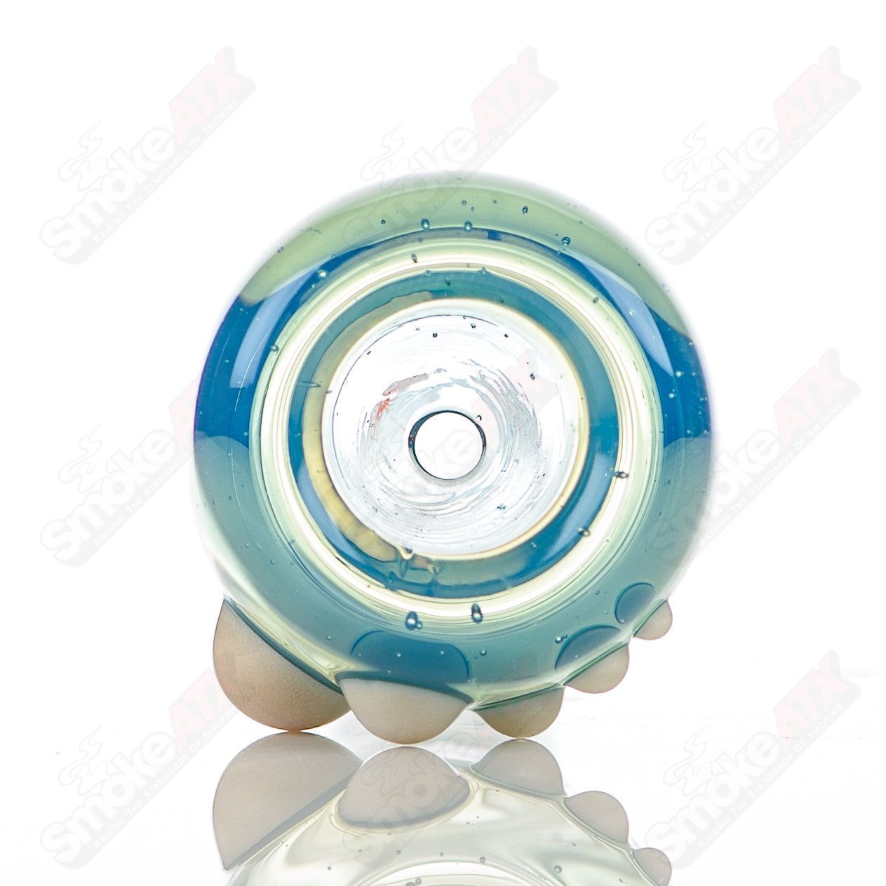 #21 18mm Full Color Push Slide Bowl Dustorm Glass - Smoke ATX