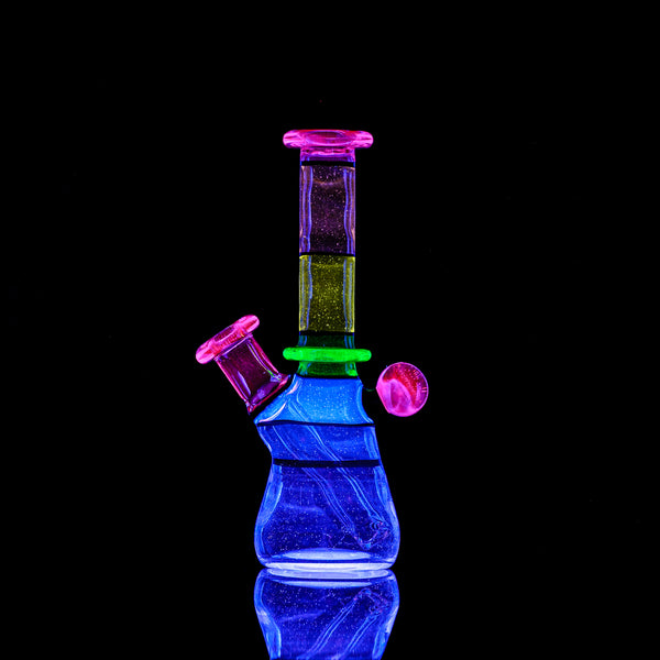 #2 10mm UV Secret Rainbow Mini Tube Dustorm Glass - Smoke ATX