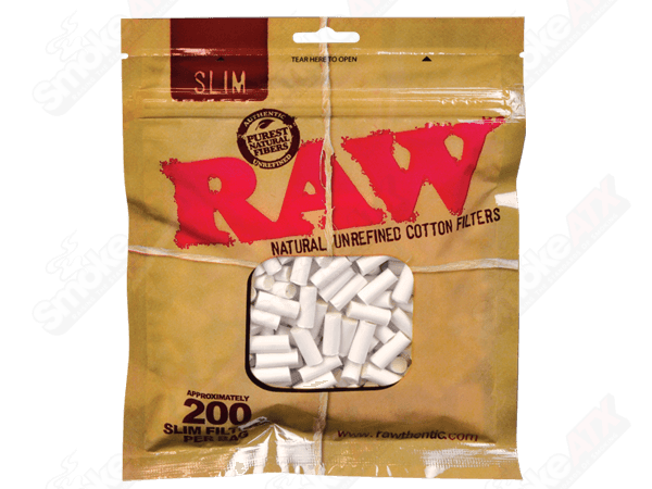 200pk Cotton Filters RAW - Smoke ATX