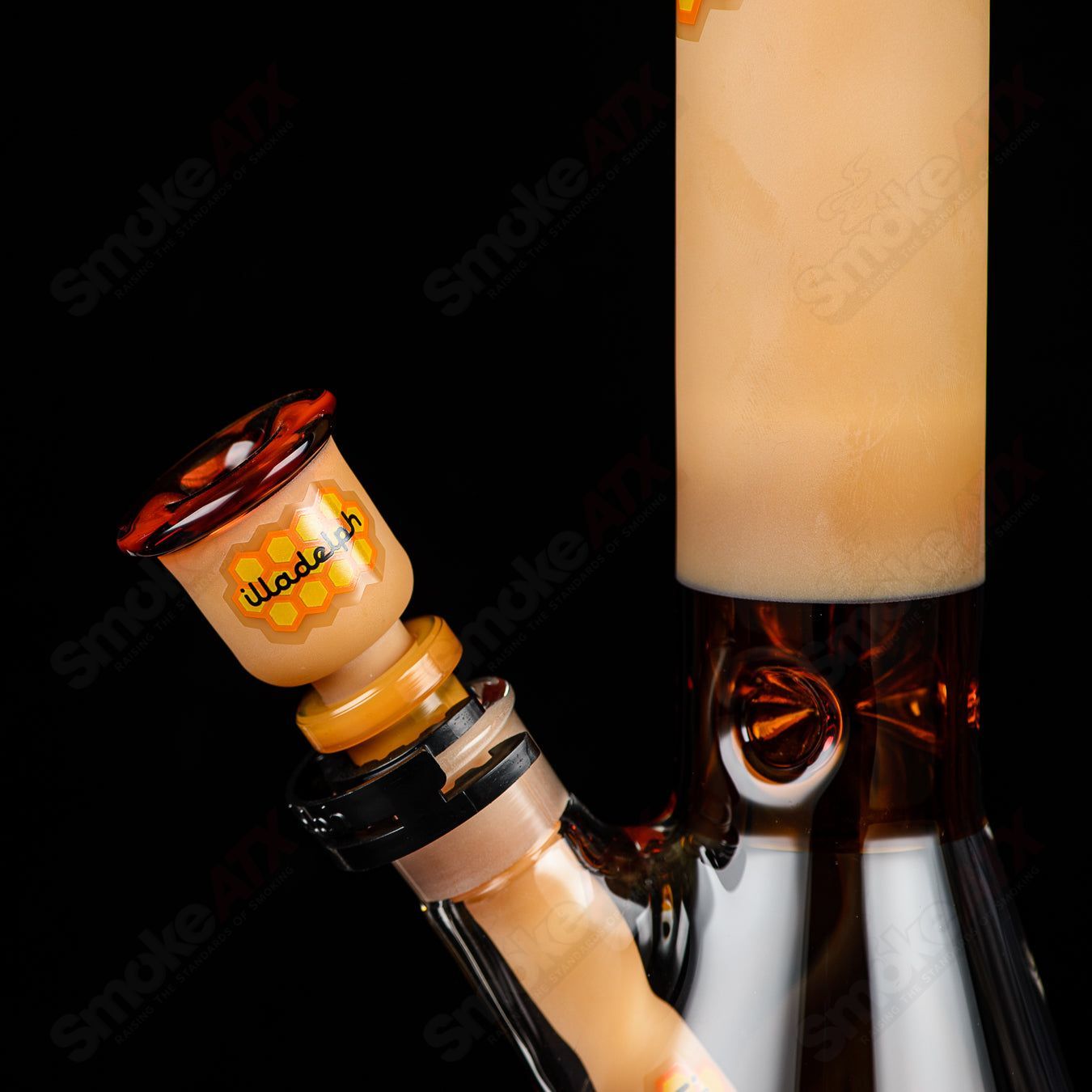 Full Color Frosted Honeycomb Series Beaker Illadelph - Smoke ATX