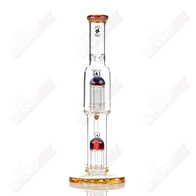16in 18mm Twin 8 Arm (Amber Purple) Texas Tubes - Smoke ATX