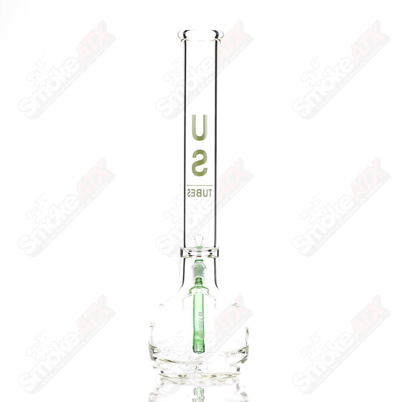 US Tubes Beaker 17" 50x7 -  Constriction - Green Decal - Smoke ATX