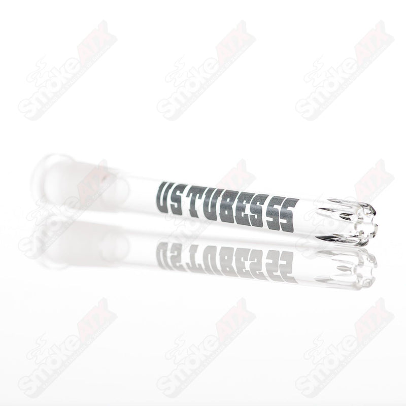 Us Tubes Beaker 12" 50x5 - Constriction -  Black Highway Decal - Smoke ATX