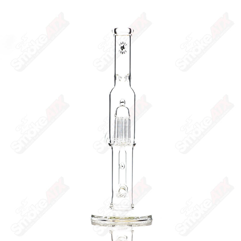 16in 18mm Clear Dual Stemline to 8 Arm Texas Tubes - Smoke ATX