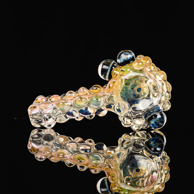 Fume Big Knobs Spammer w Honeycomb Millis and Opal Accents GD Glass - Smoke ATX