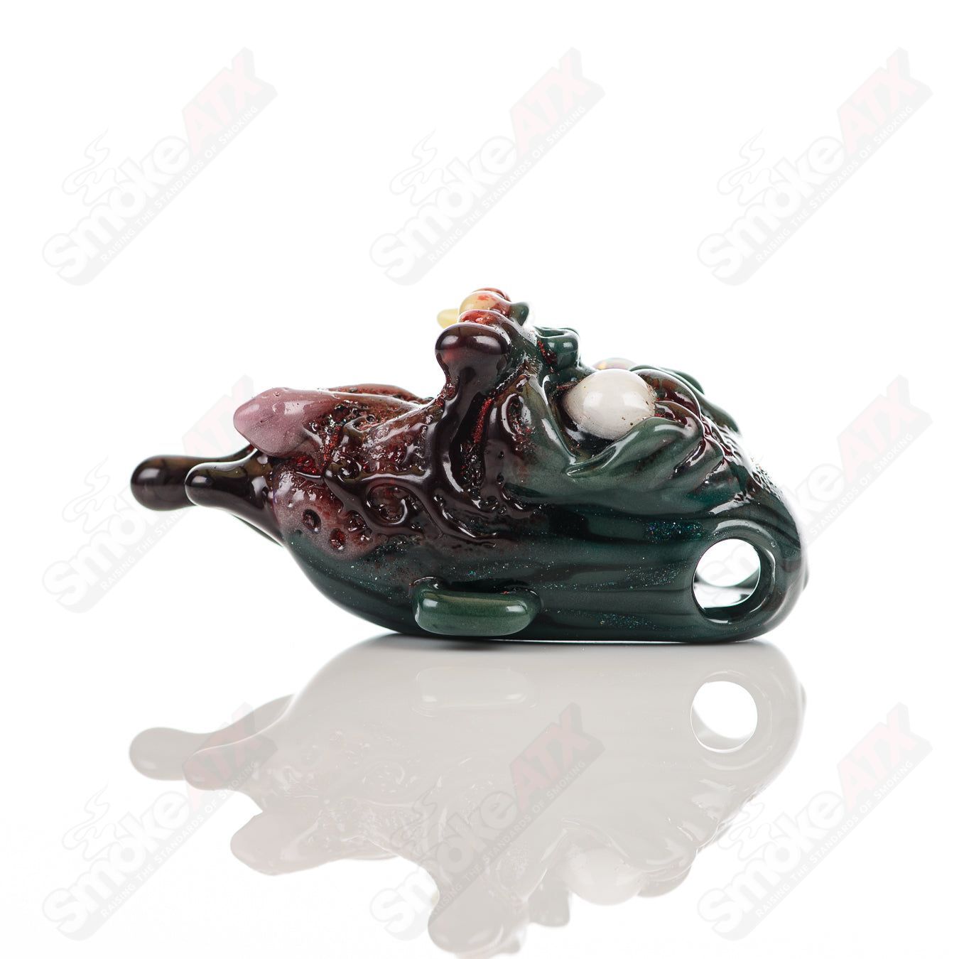 Ripped Jaw Pendant Firefly x Ghost Glass - Smoke ATX