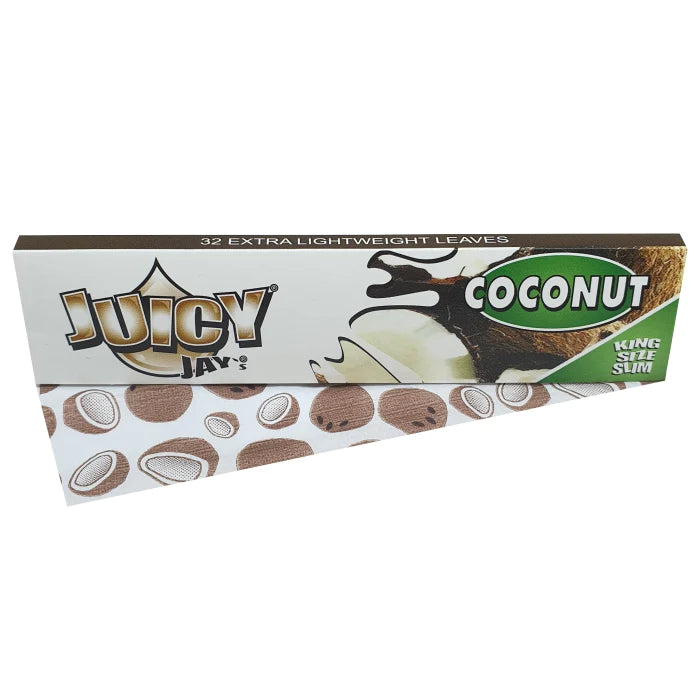 King Size Slim Rolling Papers Coconut Juicy Jay - Smoke ATX