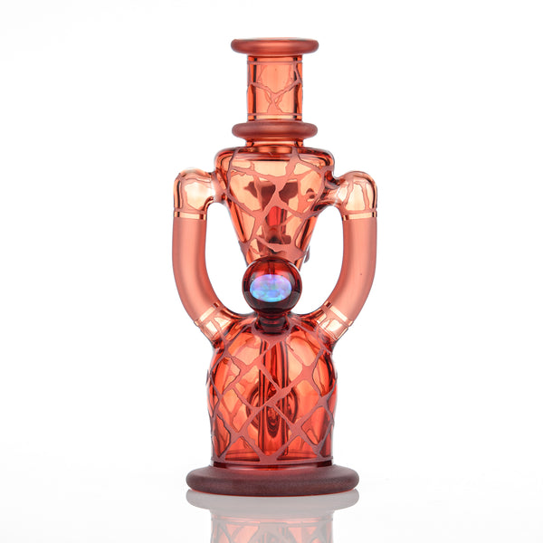 Pomegranate Single Color Double Up Rig Rooster Glasster - Smoke ATX