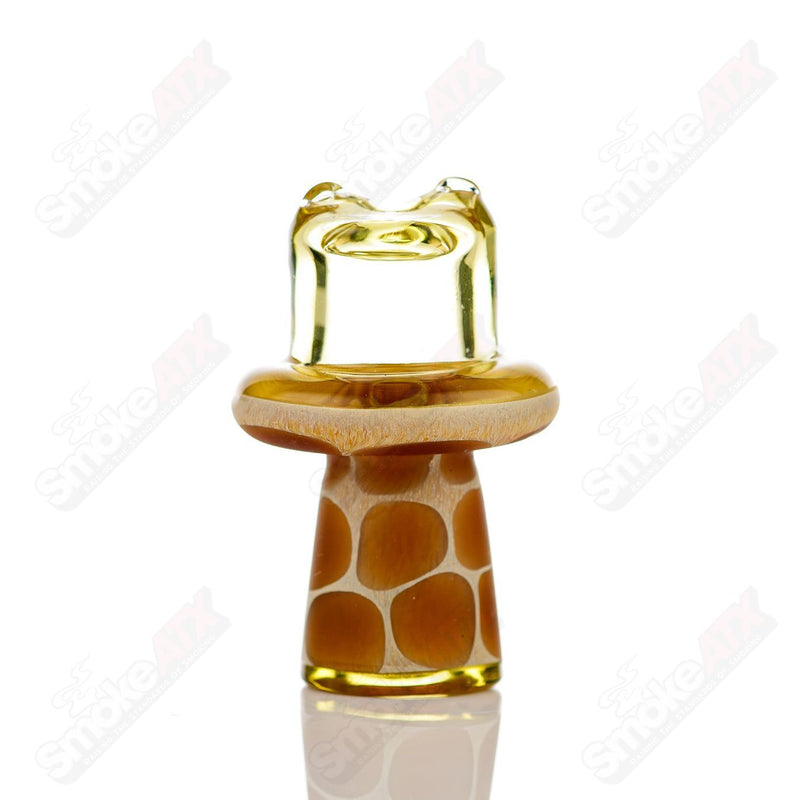 Transparent Yellow Giraffe Spinner Cap w Pearl Robertson Glass - Smoke ATX