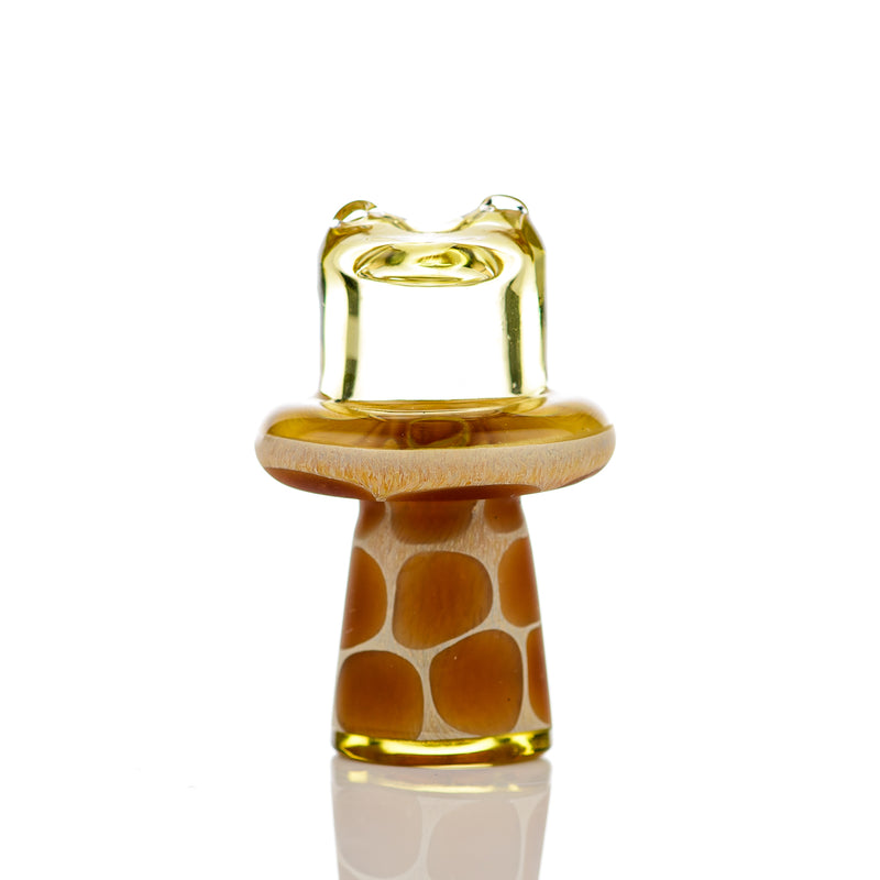 Transparent Yellow Giraffe Spinner Cap w Pearl Robertson Glass - Smoke ATX