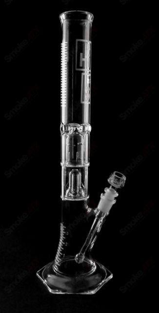 Double Bell Perc 17" Straight HiSi Glass - Smoke ATX