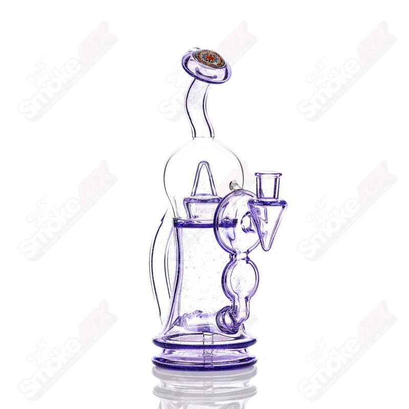 Purple Lolli Pop Bubble Dumper Recycler -  Reed Glass - Smoke ATX