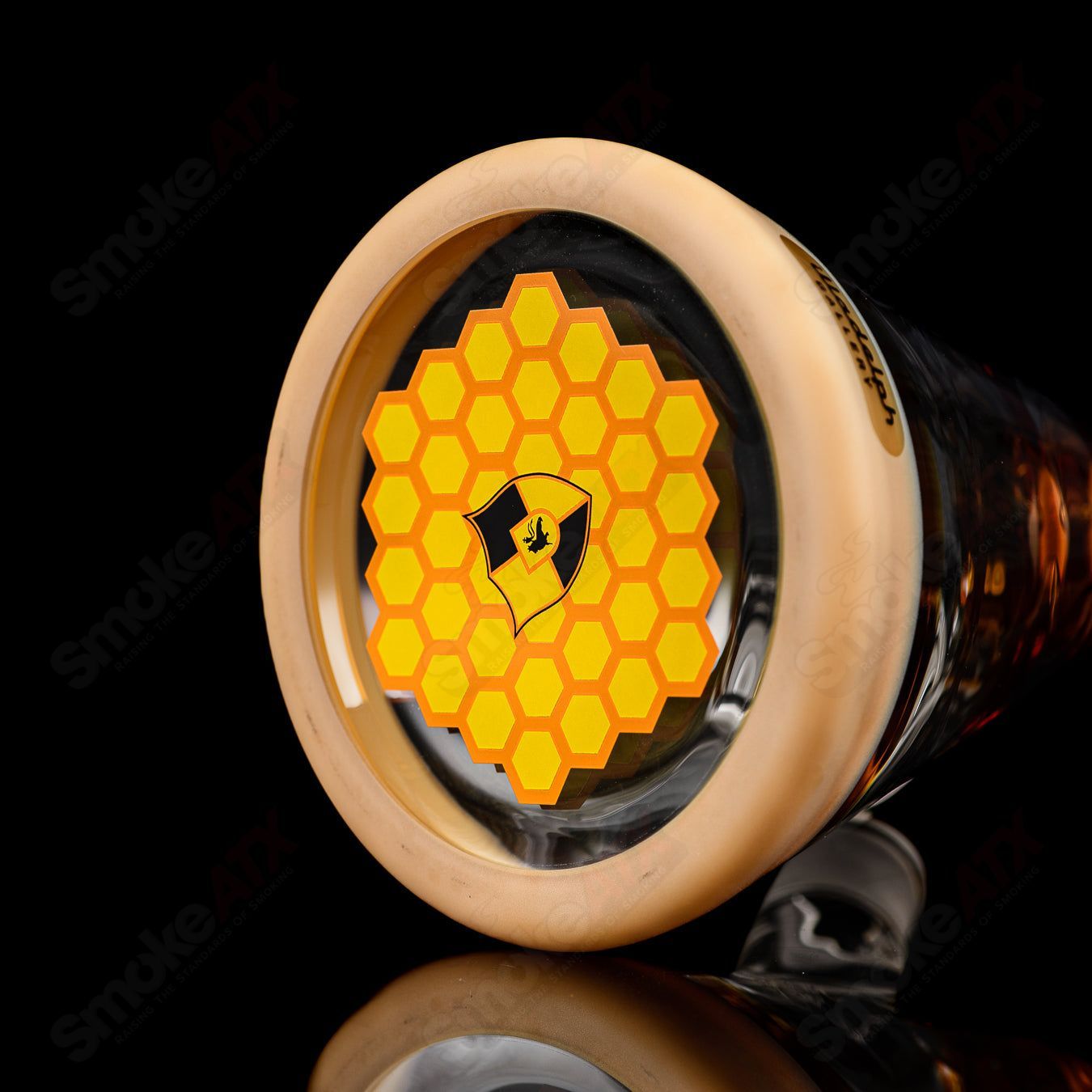 Full Color Frosted Honeycomb Series Beaker Illadelph - Smoke ATX