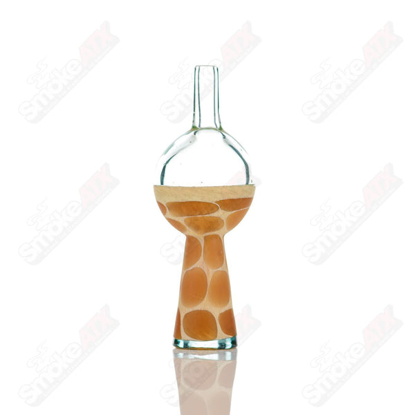 Transparent Blue Giraffe Print Bubble Cap Robertson Glass - Smoke ATX